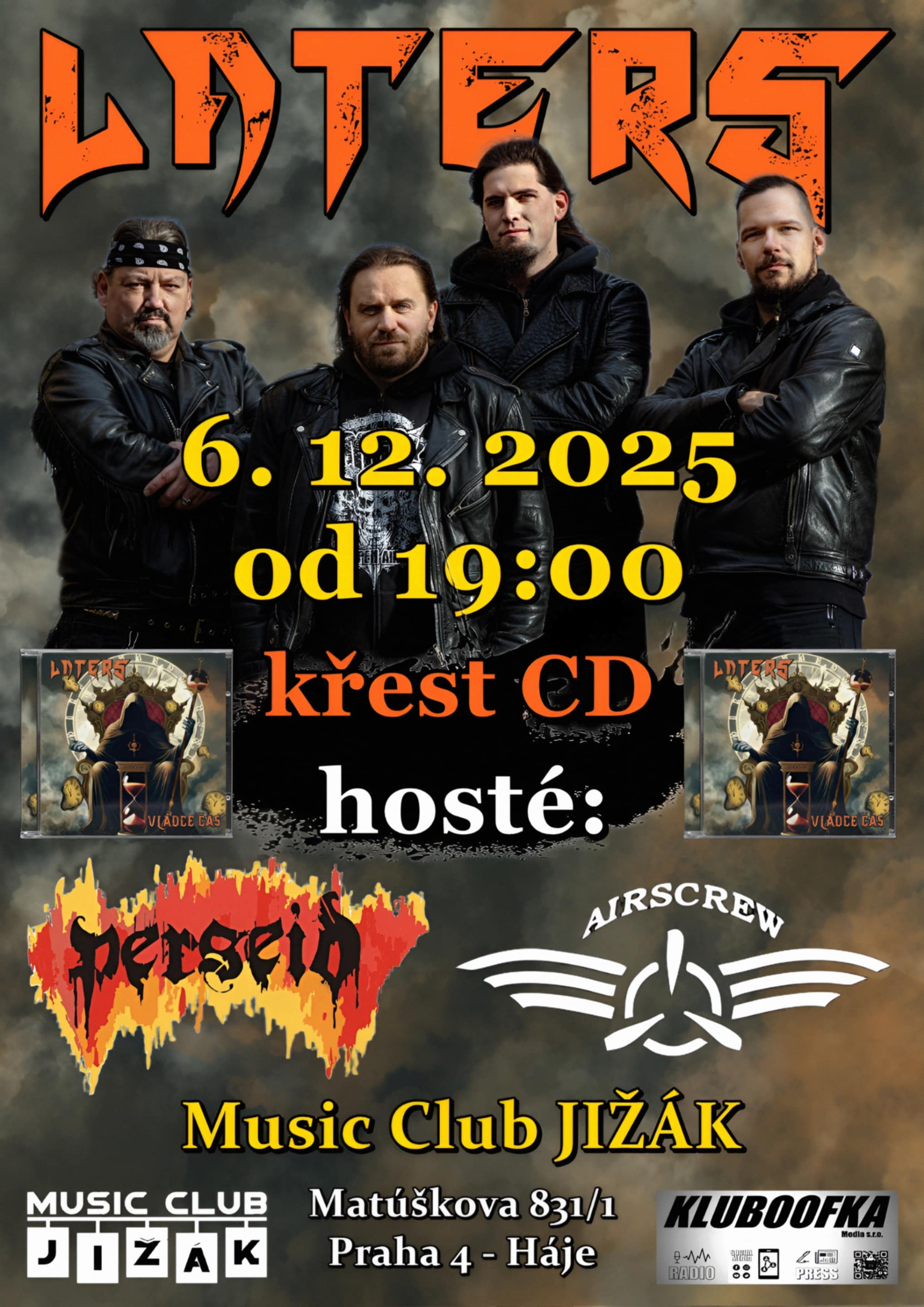 LATERS Křest CD "Vládce Čas" + 50 let Draka. LATERS Křest CD "Vládce Čas" + 50 let Draka. poster